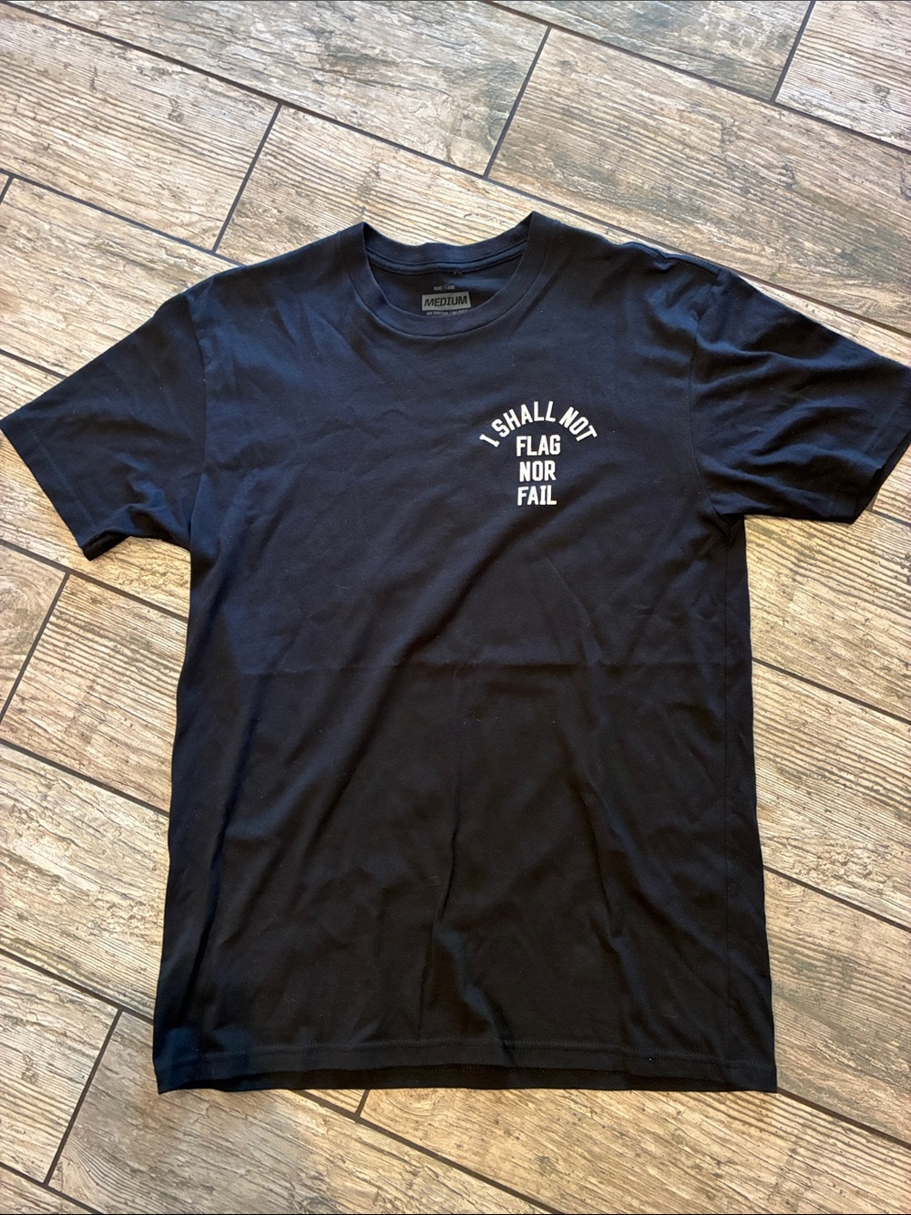 flag nor fail Black Graphic Crew Tee